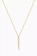Articulated Reversible Beaded Stone Drop Pendant Necklace in 18kt Recycled Gold-plated Vermeil