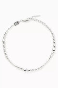 Articulated Beaded Bracelet in Rhodium-plated Recycled Sterling Silver