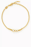 Articulated Reversible Stone Beaded Bracelet in 18kt Recycled Gold-plated Vermeil