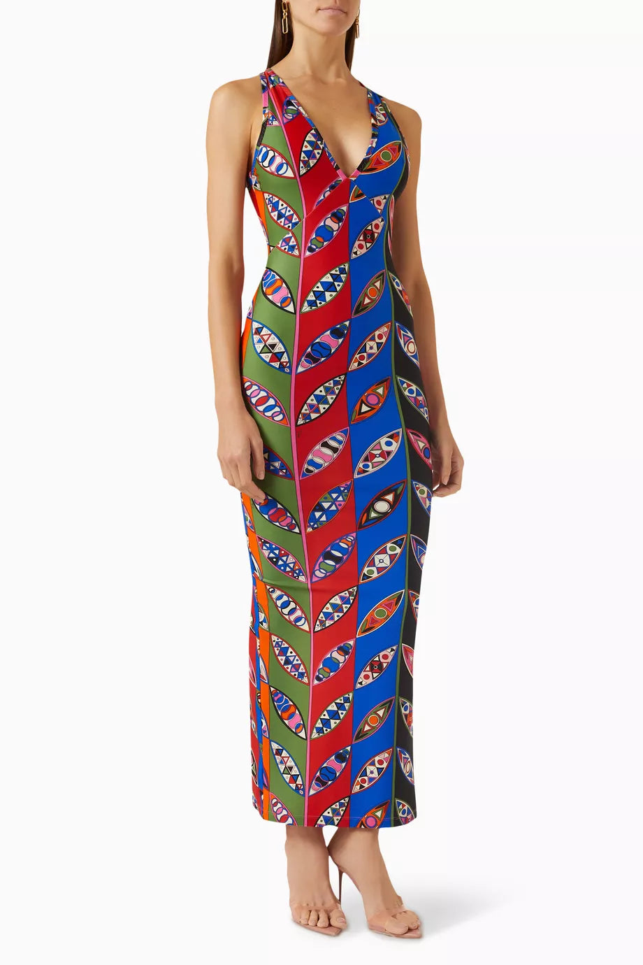 Girandole Print Maxi Dress in Lycra