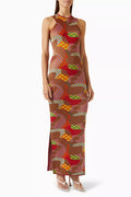 Giardino Print Maxi Dress in Viscose