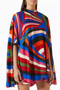 Iride Print Kaftan Dress in Cotton