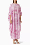 Marmo Print Maxi Kaftan in Silk