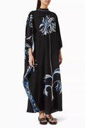 Dalia-print Kaftan in Silk