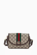 Mini Ophidia GG Shoulder Bag in Canvas