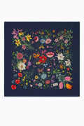 Flora-print Scarf in Silk Carré