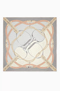 Horsebit-print Scarf in Silk Jacquard