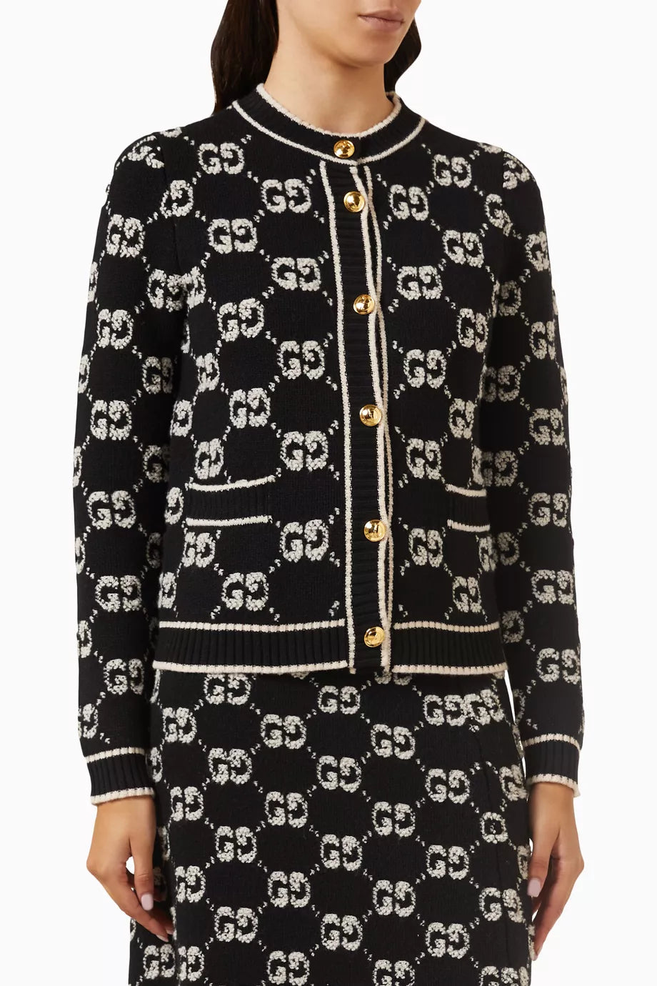 Cardigan in GG Wool Bouclé Jacquard