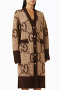 Long Cardigan in GG Mohair Wool