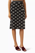 Midi Skirt in GG Wool Bouclé Jacquard