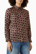 Interlocking G Chain-print Shirt in Silk