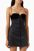 Eclipse Crystal-embellished Mini Dress in Satin