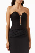 Bomb Bow-embellished Corset in Chiffon