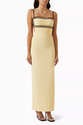 Leo Crystal-trim Maxi Dress in Silk