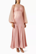 Godet-pleated Dress