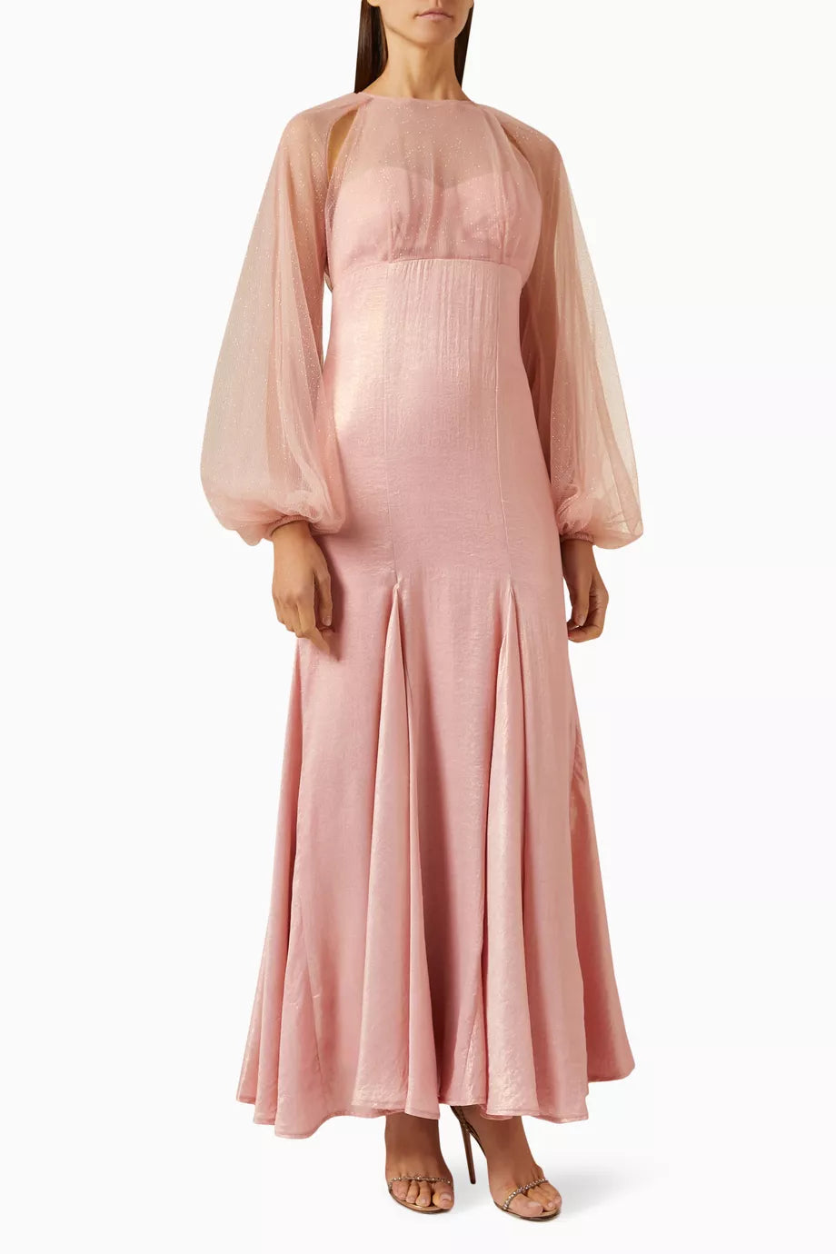 Godet-pleated Dress