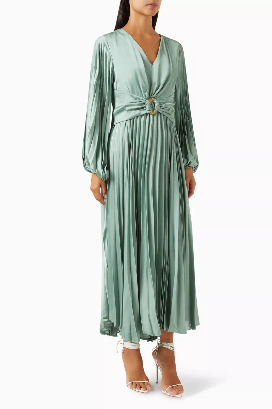 Pleated Midi Dress