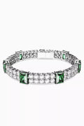 Matrix Tennis Bracelet in Rhodium-plated Metal