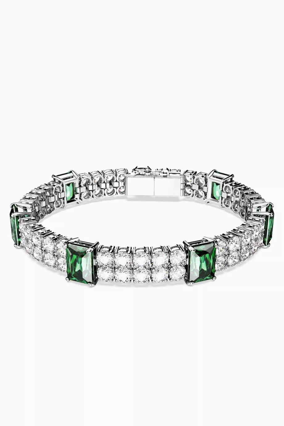 Matrix Tennis Bracelet in Rhodium-plated Metal