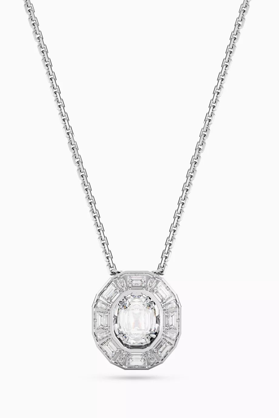 Mesmera Pendant Necklace in Rhodium-plated Metal