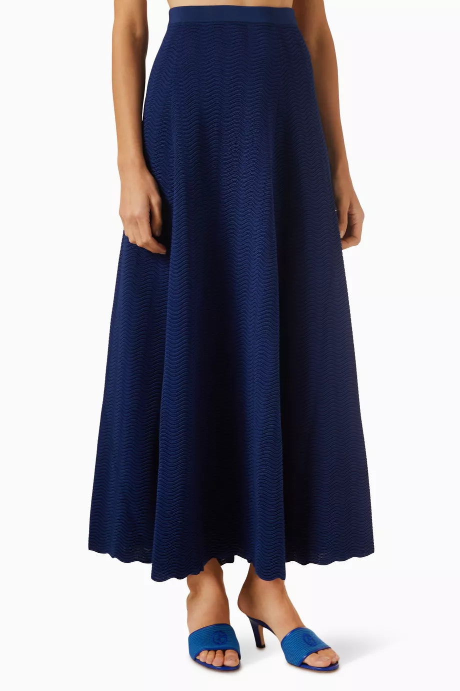 Love Capsule Love Dubai Long Skirt in Ottoman Wave Knit