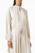 Love Capsule Zip-up Shirt Jacket in Silk-crepe