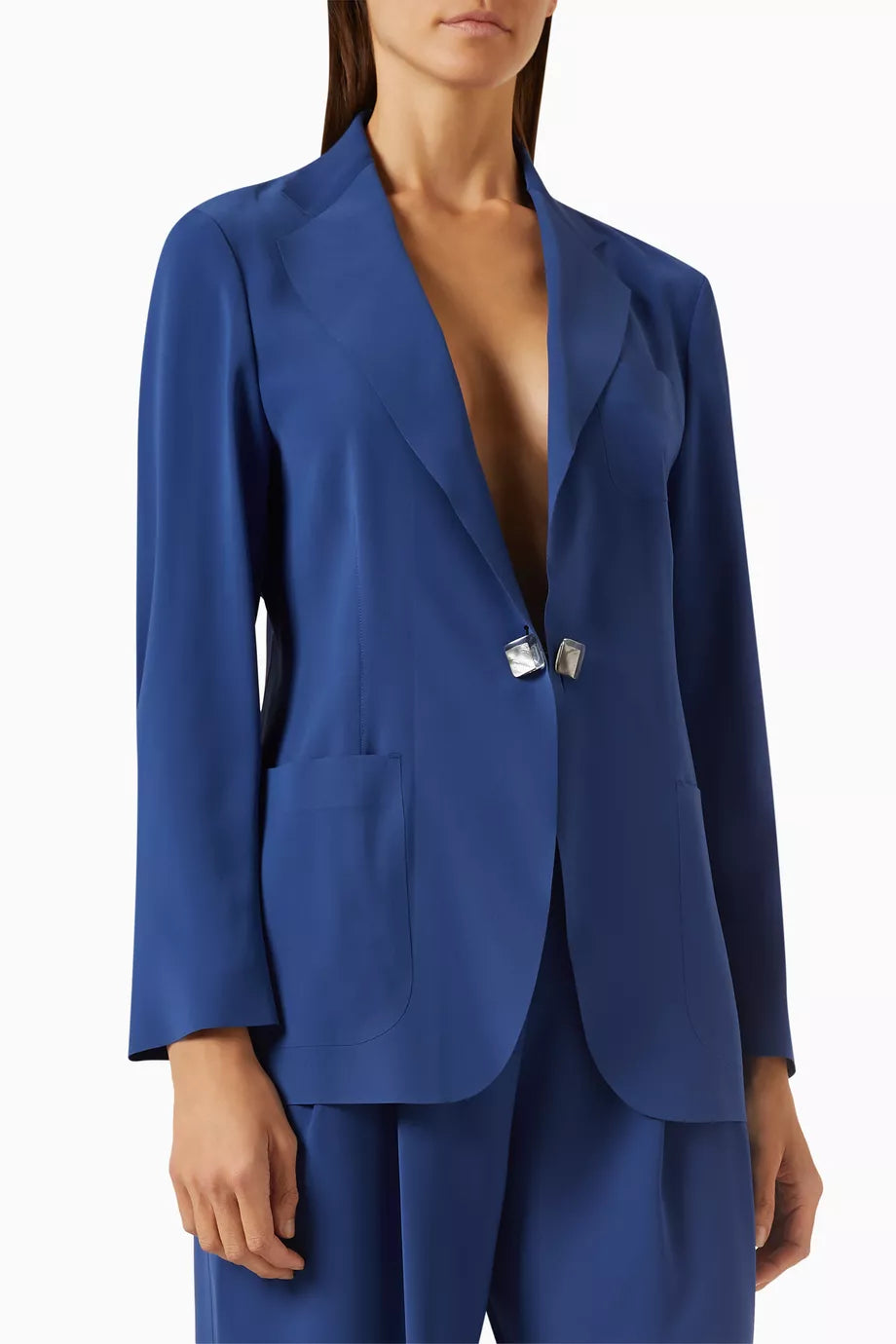 Love Capsule Patch-pocket Blazer in Tech Cady