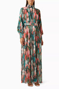 Eley Printed Belted Maxi Dress