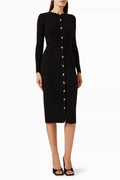 Ermellino Buttoned Midi Dress in Knit