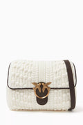 Classic Love Puff Bag in Wool & Leather