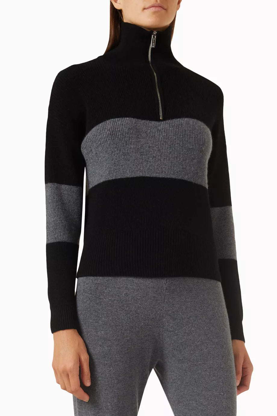 Colour-block Sweatshirt in Merino Wool