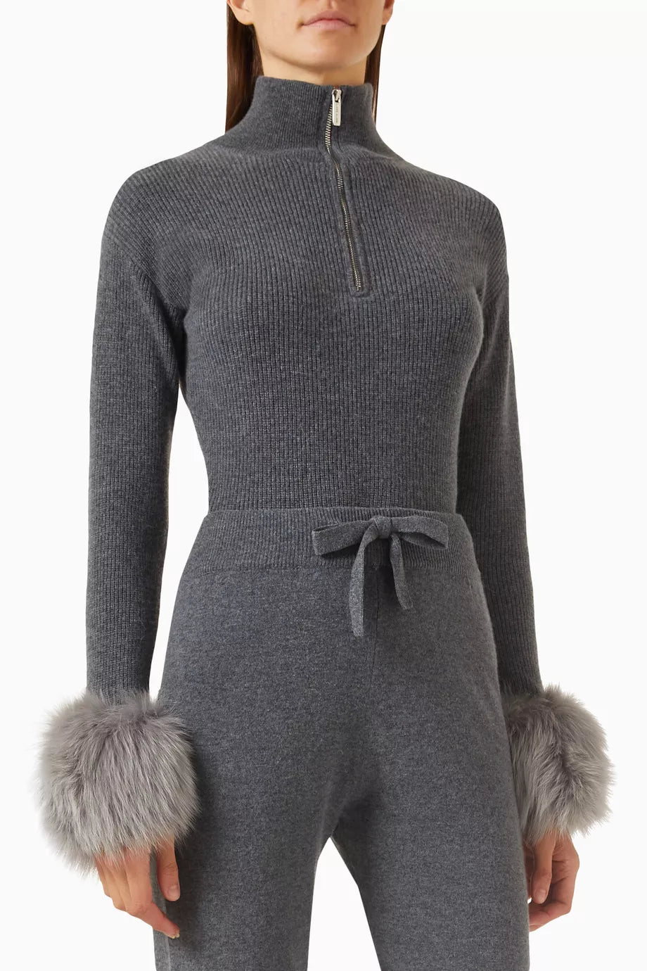High-neck Bodysuit in Merino Wool