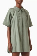 Blanche Mini Shirt Dress in Cotton