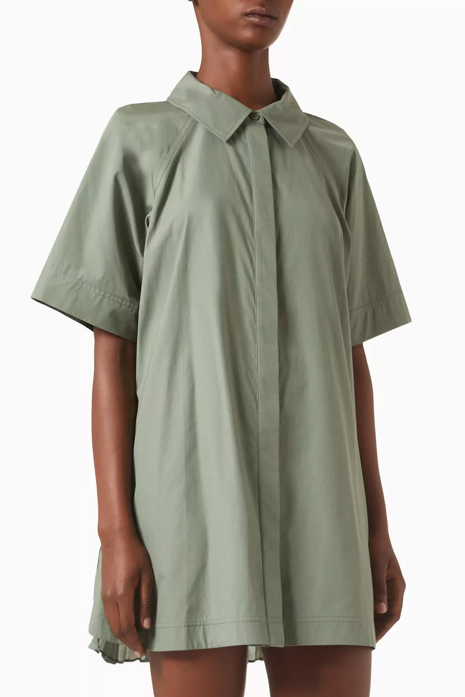 Blanche Mini Shirt Dress in Cotton