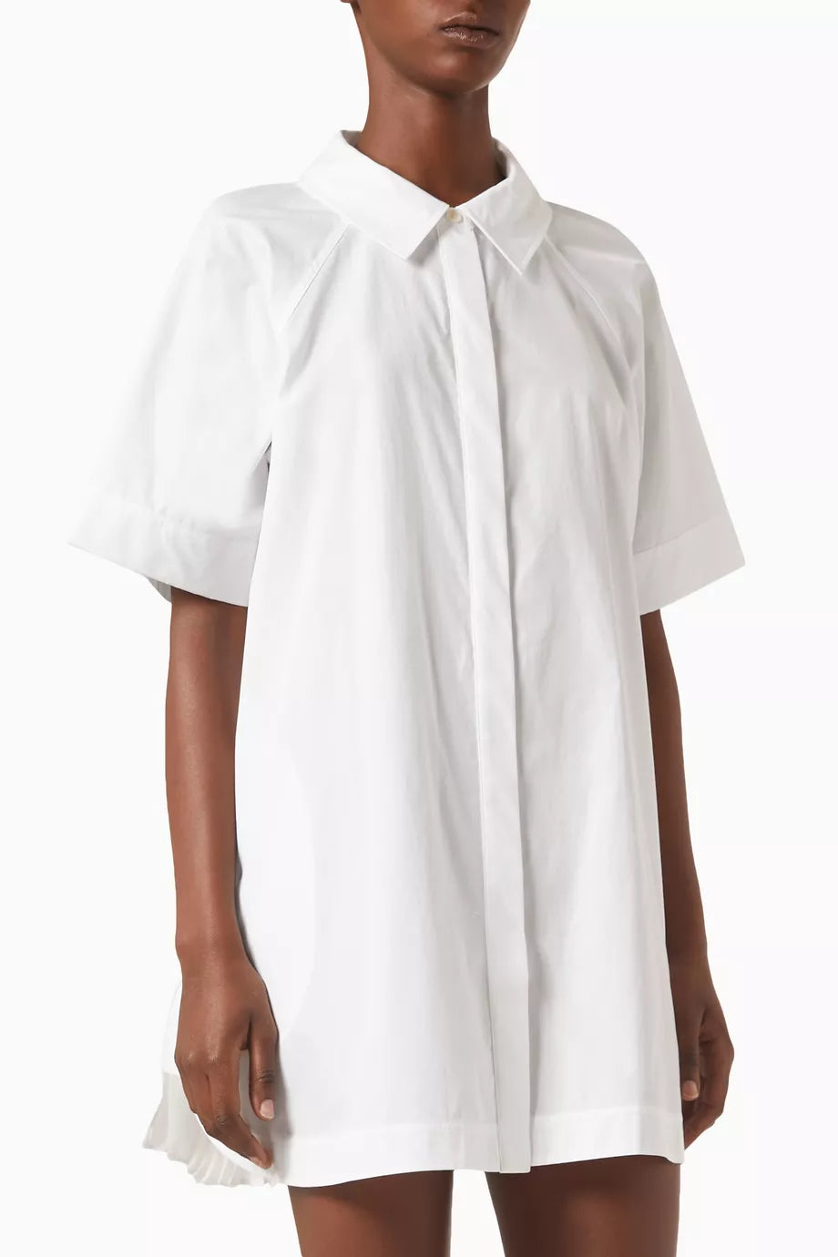 Blanche Mini Shirt Dress in Cotton