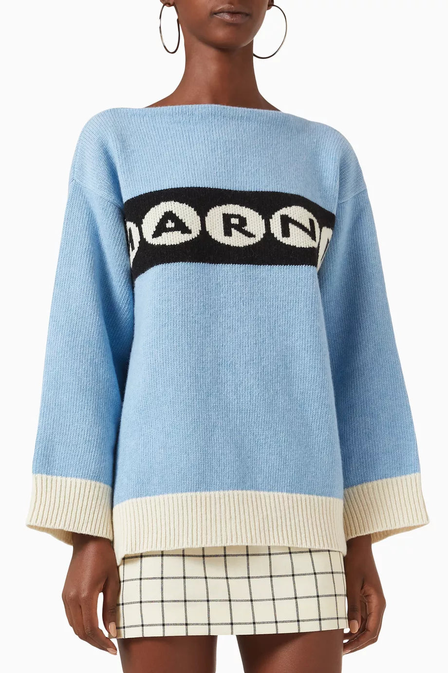 Intarsia-logo Sweater in Knit