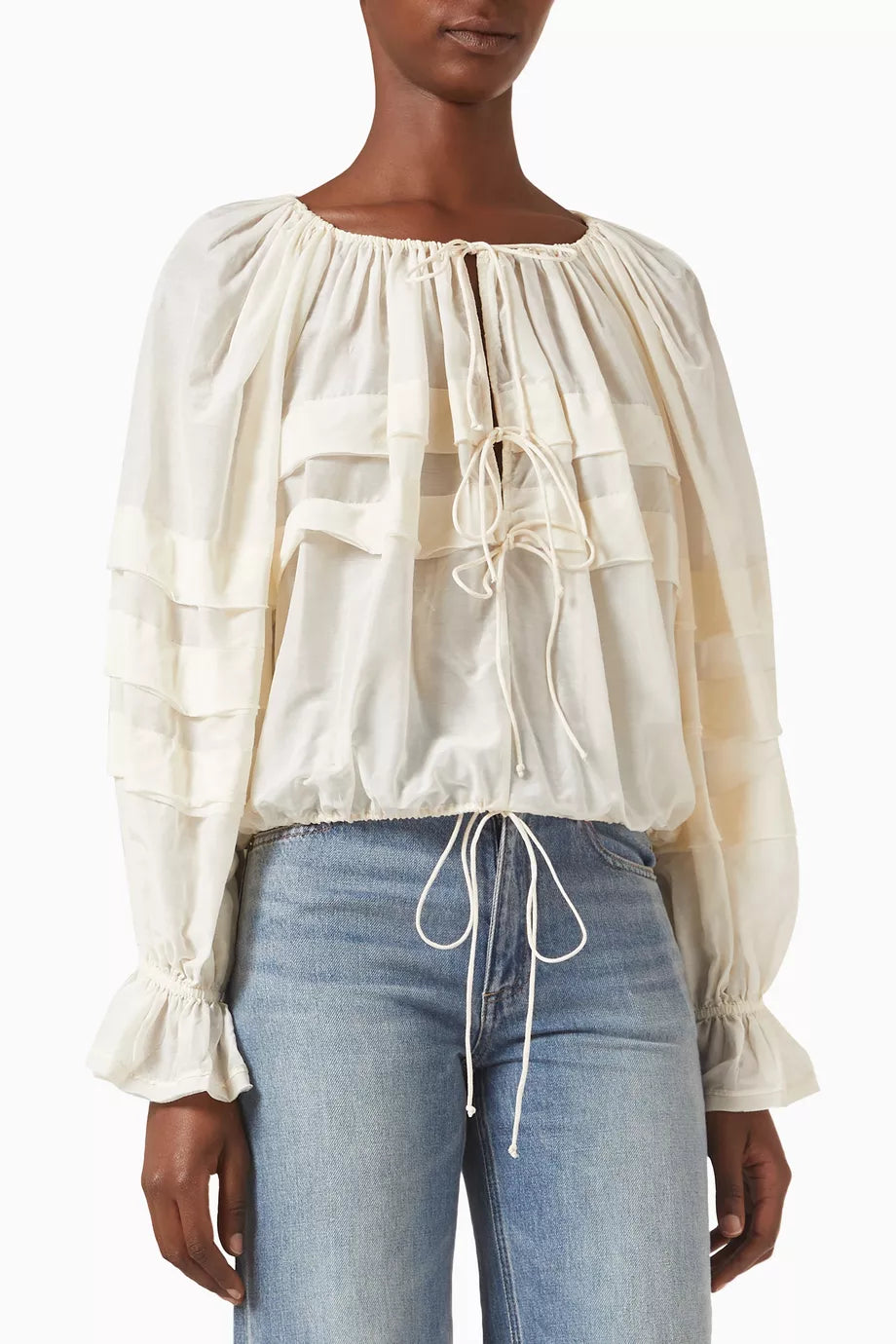 Cora Floral-print Blouse in Cotton-silk