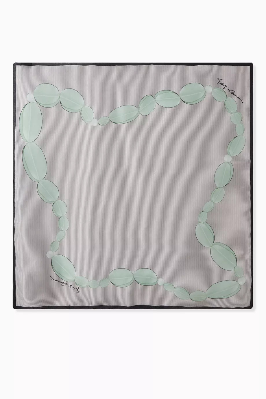Micro Striped Scarf in Silk