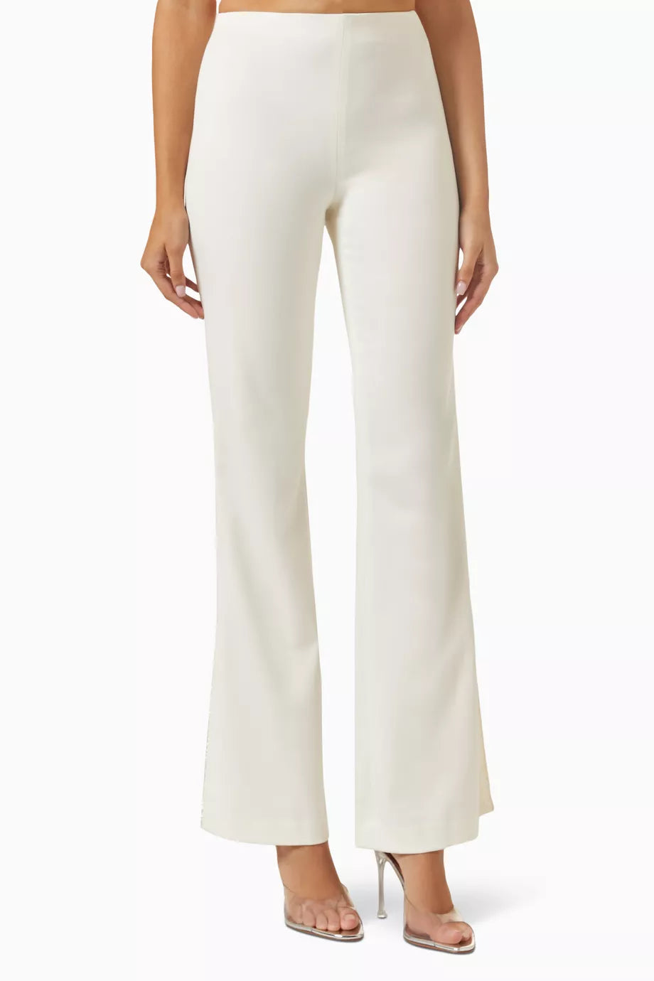 Lara Crystal-embellished Side-slit Pants in Viscose-blend