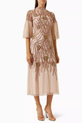 Embellished Midi Dress in Tulle