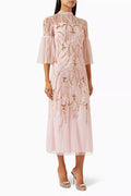 Embellished Midi Dress in Tulle