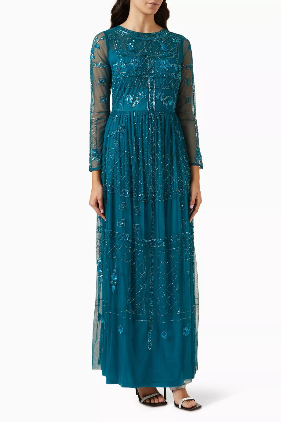 Sequin Embellished Maxi Dress