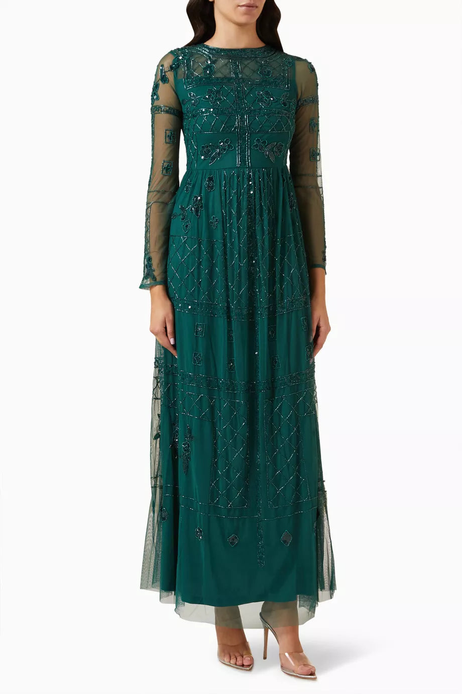 Sequin Embellished Maxi Dress