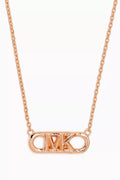 Empire Logo Necklace in 14kt Rose Gold-plated Sterling Silver