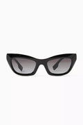 Logo Cat-eye Sunglasses in Acetate & Metal
