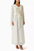 Hand Embroidered Jalabiya in Chiffon