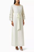 Hand Embroidered Sequin Jalabiya in Soft Crêpe