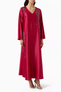 Hand Embellished Jalabiya in Soft Crêpe