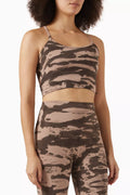 Mia Tie-dye Crop Top in Stretch-cotton