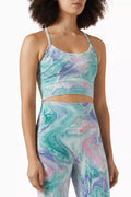 Mia Tie-dye Crop Top in Stretch-cotton